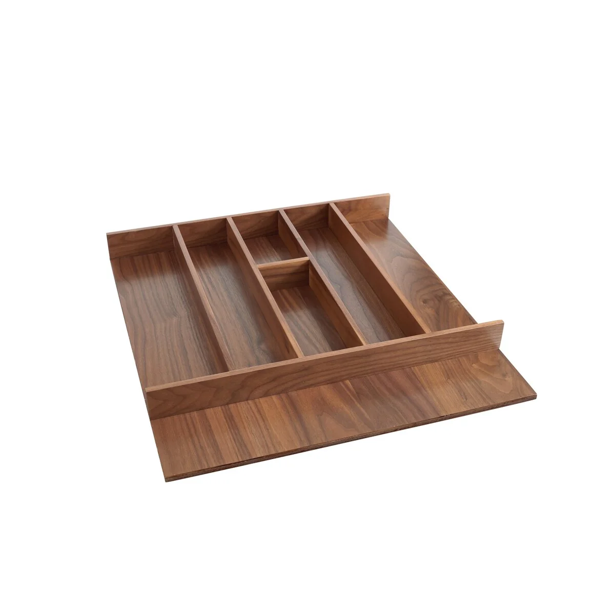 24 in Short Walnut Utility Tray Insert - 24"W x 22"D x 2.38"H