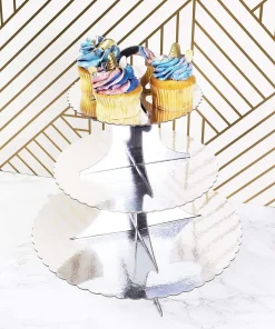 3Pcs Scalloped Cupcake Display Stand