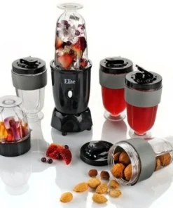 Daily Boutik 17-Piece Elite 300-Watt Personal Drink Blender Set by MaxiMatic - 7" x 8" x 15"