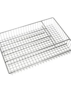 Creative Home Deluxe 5 Compartments Chrome Finished Cutlery Tray - 14.3" x 10.2" x 1.8"