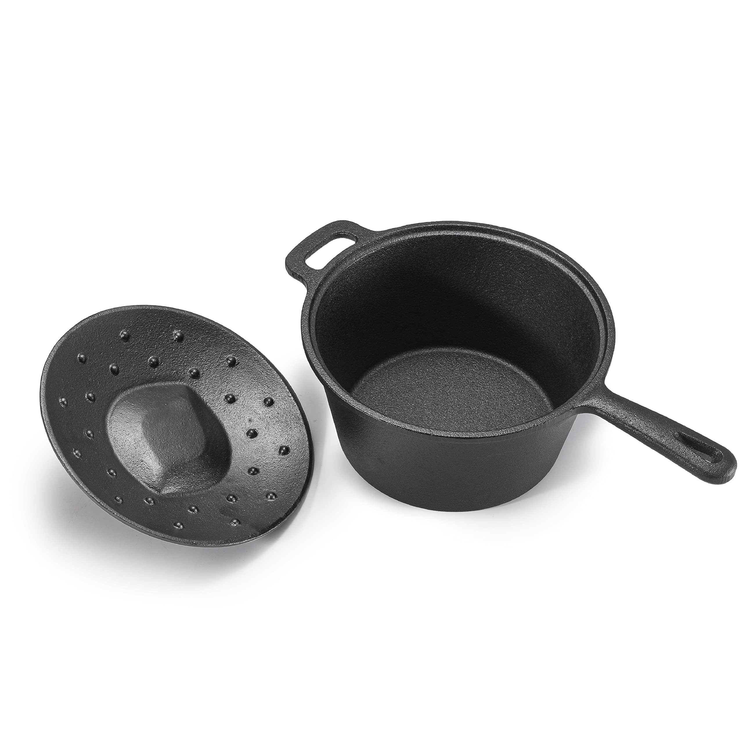 2.0 Qt Cast Iron Saucepan with Lid