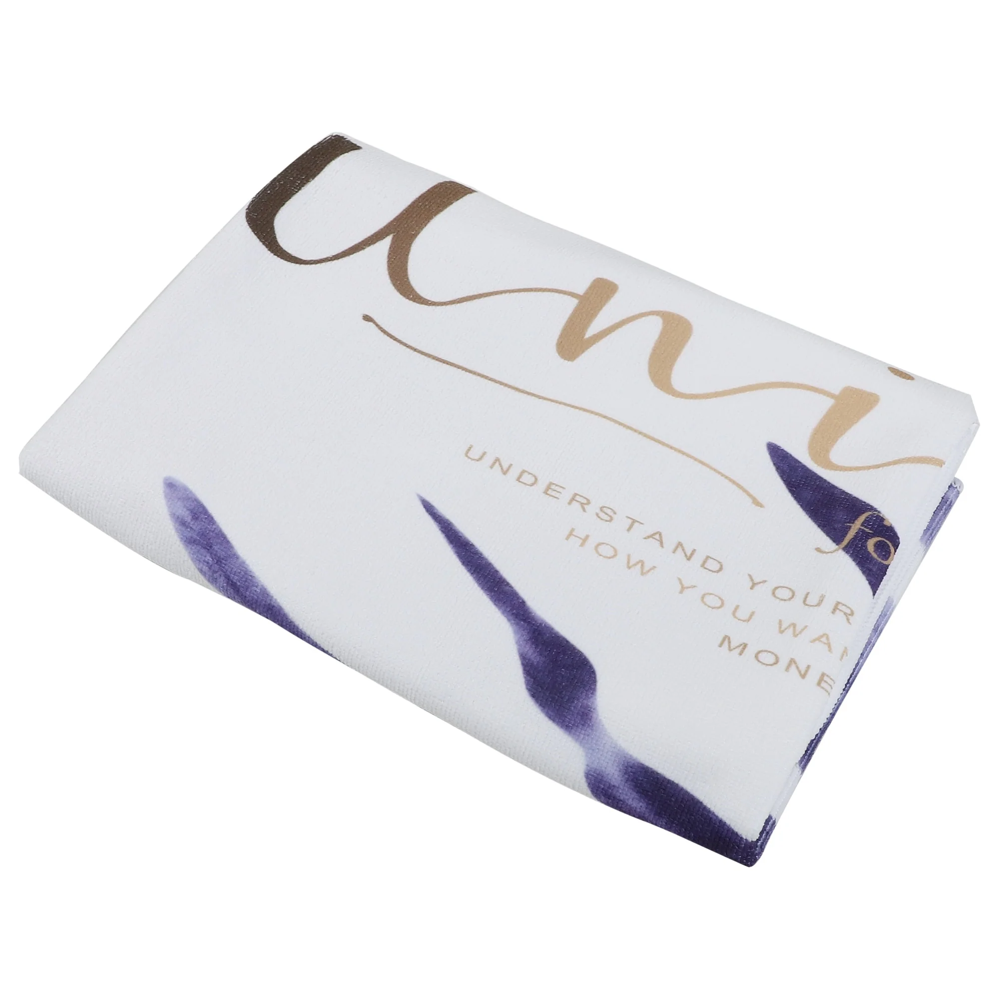 1pcs Soft Absorbent Beach Towel Classic Design for Beach White Purple 55"x28"