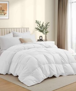 All Season Medium to Extra Warmth White Feather Down Comforter Duvet Insert