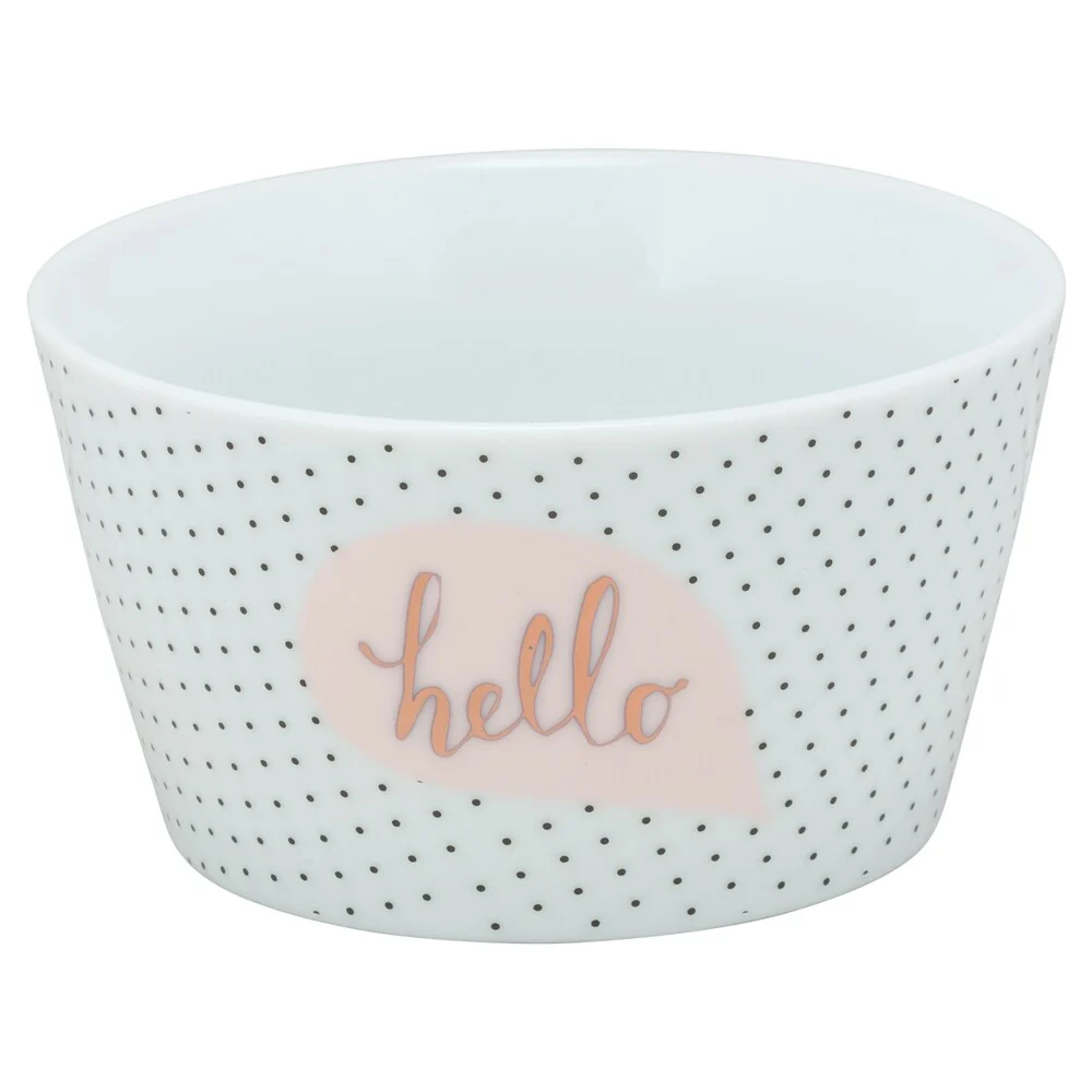 10 Strawberry Street The Goodies Bowl Hello Porcelain Polka-dot Bowls (Pack of 4)