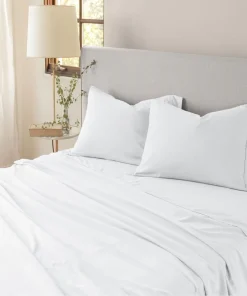 King White Eternal Pillowcase by Jennifer Adams