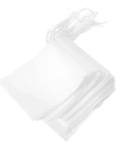 100 Pcs Disposable Tea Bags for Loose Leaf Tea, Tea Filter Bags - White