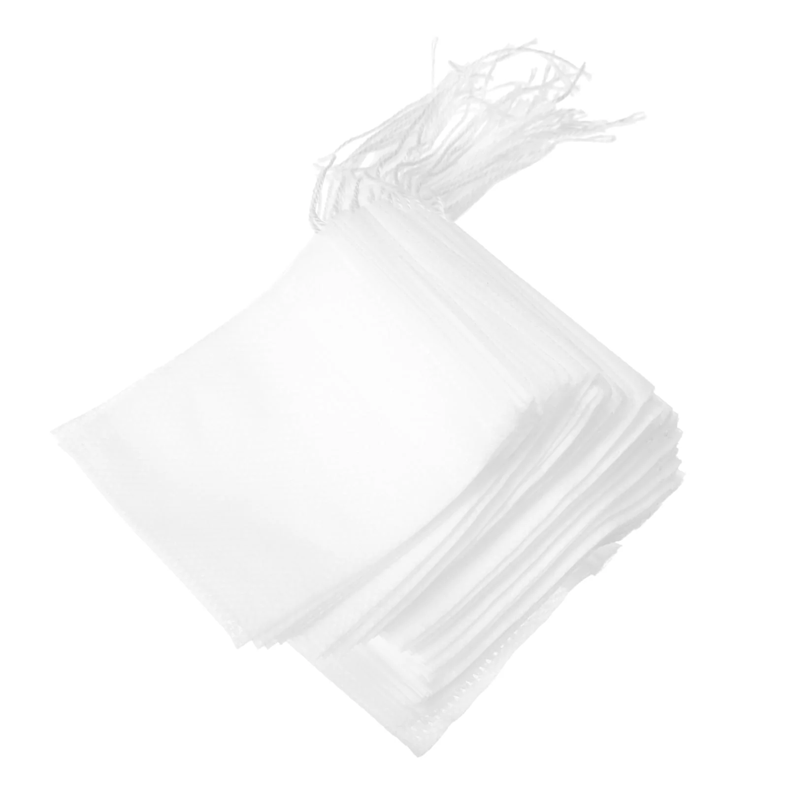 100 Pcs Disposable Tea Bags for Loose Leaf Tea, Tea Filter Bags - White
