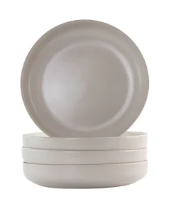 Artisanal Kitchen Supply Edge 4 Pc Stoneware 9.5 Inch Dinner Bowl Set