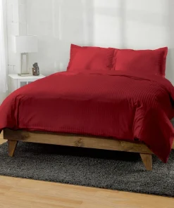 Kotter Home 400 Thread Count Striped Cotton Duvet Set