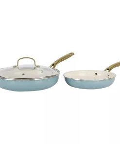 3 Piece Ceramic Nonstick Aluminum Frying Pans