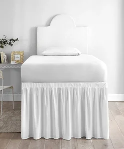 Bed Skirt Twin XL (3 Panel Set) - White