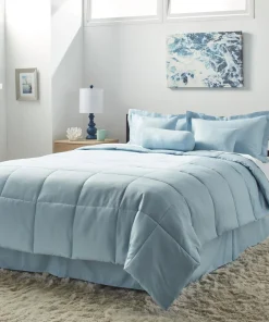 7-piece Solid Comforter Set