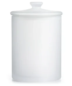 Hotel Collection Large Frosted Glass Jar - Clear - 6" x 9"