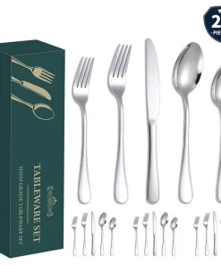 20 Piece Stainless Steel Silverware Set for 4