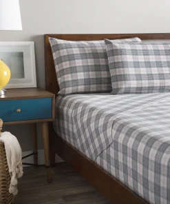 La Rochelle Yarn Dyed Heathered Flannel Bed Sheet Set