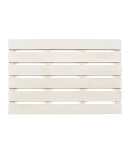 Jani Bamboo Bath and Sauna Mat with White Wash Finish - Elegant and Functional for Bathroom or Sauna - 1'4" x 2'