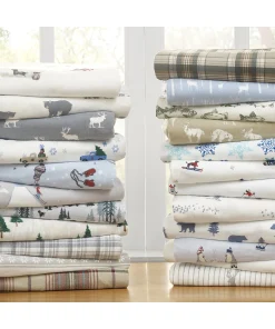 Eddie Bauer 100% Cotton Flannel Novelty Prints Sheet Set