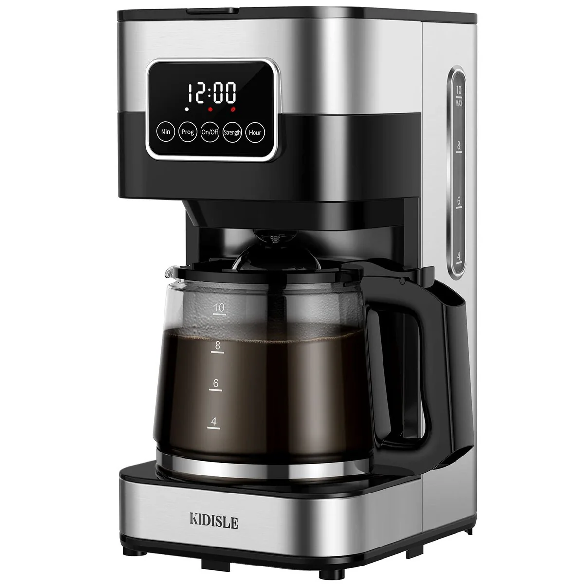 10 Cup Programmable Coffee Maker 2.0, Drip Coffee Machine with Touch Screen, Glass Carafe,Warming Plate, Regular & Strong Brew