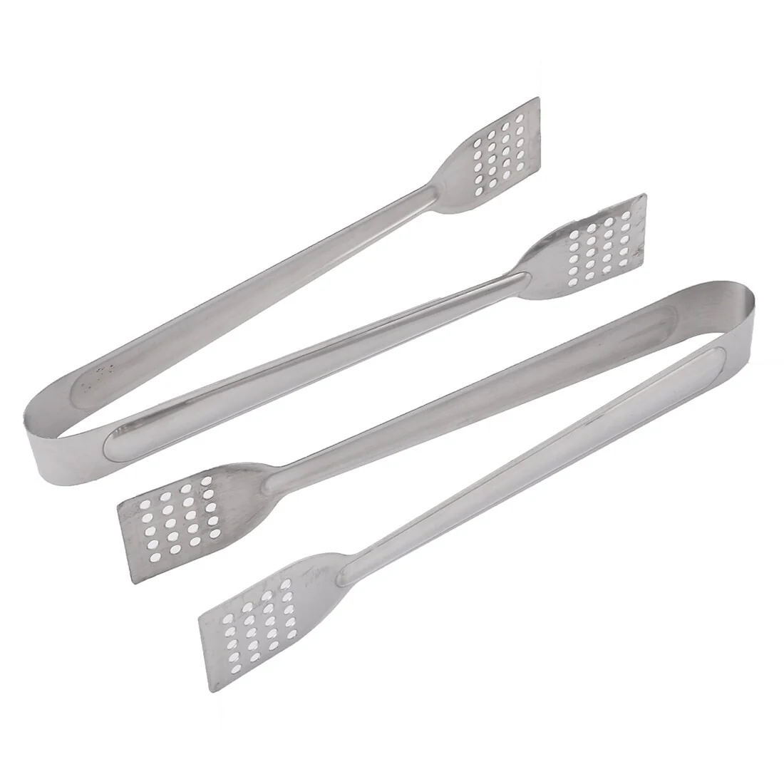 Bakery Metal Bread Salad Dessert Buffet Food Mixing Tong Clamp 2pcs - Silver Tone - 8.5" x 1.4" x 0.9"(L*W*T)