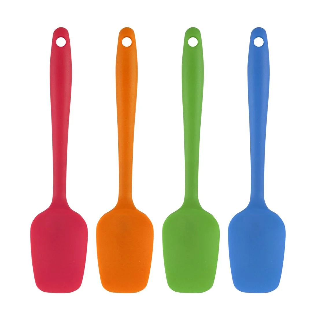 4pcs Silicone Spatula Heat Resistant Flipping Turner Non Stick Spatula - 10.8" x 2.4", 4pcs