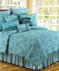 26" x 26" Blue & Green Stripes Euro Sham