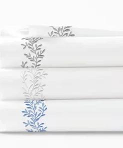 Home Sweet Home Collection 600TC Cotton Floral Vine Embroidery Sheet Set - 3 colors