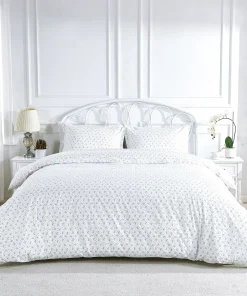 Bedford Percale Cotton La Fleur Blue Duvet Set