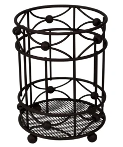 Home Basics Arbor Collection Cutlery Holder with Mesh Bottom and Feet - 6.75" x 5.6" x 5.6"