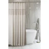 Creative Scents Shannon Decorative Fabric Boho Shower Curtain with Liner