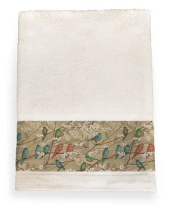 Laural Home Birds and Blossoms Cotton Bath Towel - 27x51