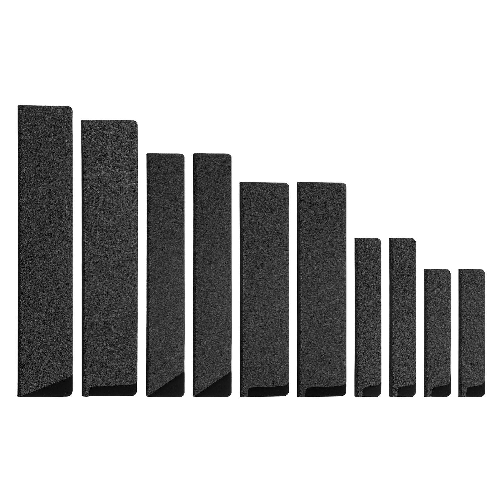 10Pcs Set Knife Edge Guards ABS Knife Cover Sleeves Knife Blade Protector - Black