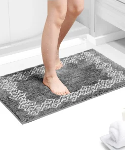 Deconovo Geometric Pattern Soft Bathroom Mat Rug (1 PC)