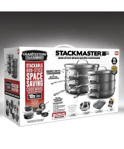 Granitestone Diamond Stackmaster Non Stick 15pc Cookware Set