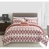 Chic Home Gabi 8 Piece Reversible Brick Ikat Duvet Cover and Sheet Set