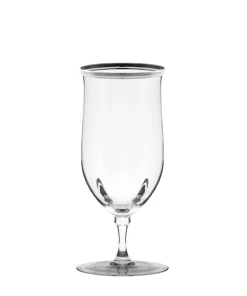 10 Strawberry Street Windsor Water Goblet with Silver Band Set of 4