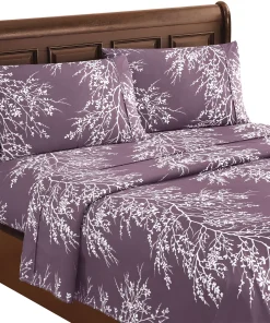 4-Piece Spring Foliage Bed Sheet and Pillowcase Set