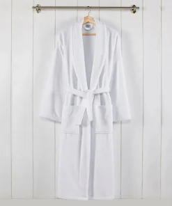 100-Percent USA Cotton Classic Bathrobe With Shawl Collar