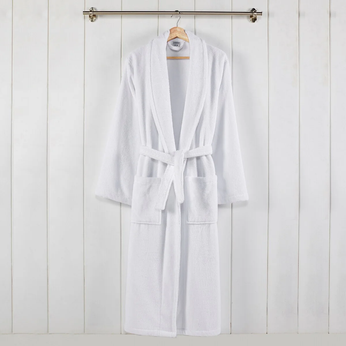 100-Percent USA Cotton Classic Bathrobe With Shawl Collar