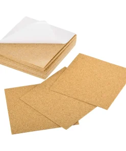 28Pcs Self Adhesive Cork for Coaster, Square Cork Tile