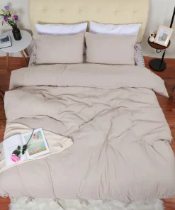 Duvet Cover Set Soft 3 Pieces Microfiber Polyester Bedding Set