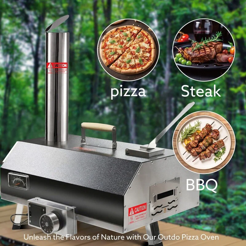 12" Automatic Portable Hard Wood Pellet Pizza Oven