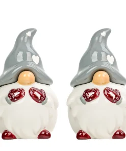 10 Strawberry Street Mini Mitten Gnomes Canisters, Set of 2