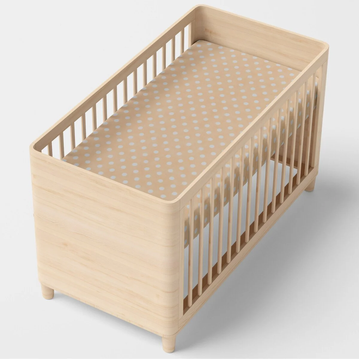 Glenna Jean Tan Dot Fitted Crib Sheet