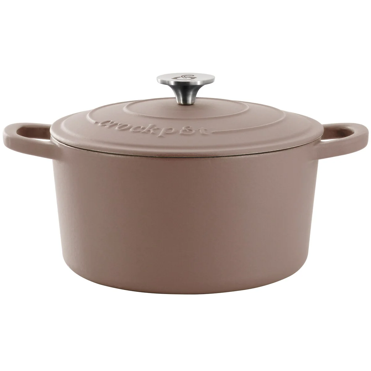 7 Quart Enameled Cast Iron Dutch Oven in Matte Dusty Pink
