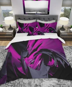Designart 'Magenta and Grey Mixer' Modern & Contemporary Bedding Set - Duvet Cover & Shams