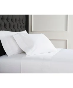 America Grown Cotton Collection 400 Thread Court Supima Cotton Hemstitch Bed Sheet Set and Pillowcase