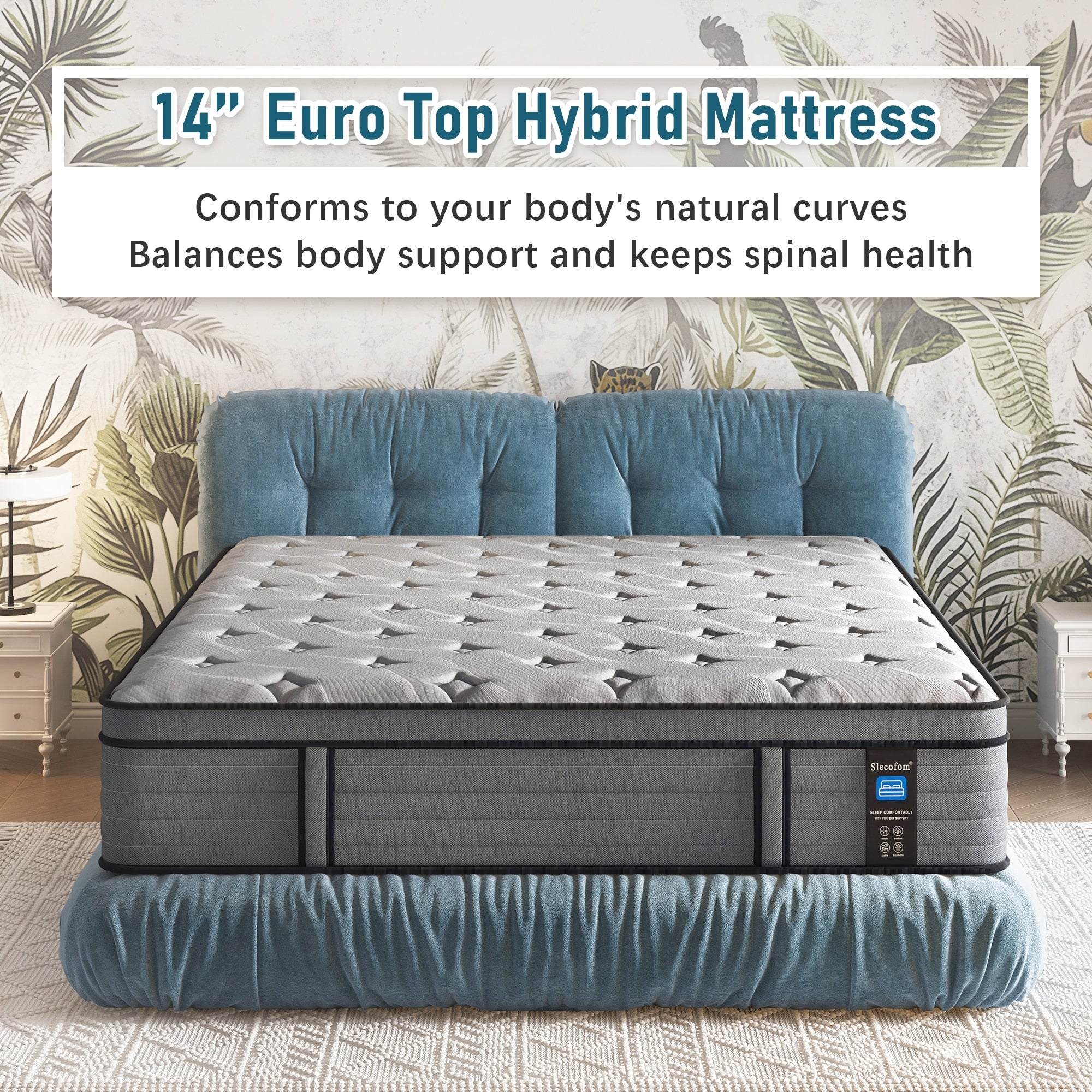 14-inch Firm Euro Top Gel Memory Foam Hybrid Mattress in a Box