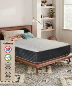 14" Luxury Foam Encased Hybrid Mattress, Strong Edge Support, High Density Foam, 2" Fluffy Quilted Top, Black
