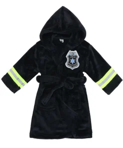 Arctic Paw Heroes Soft Hooded Plush Bathrobe - Police Chief
