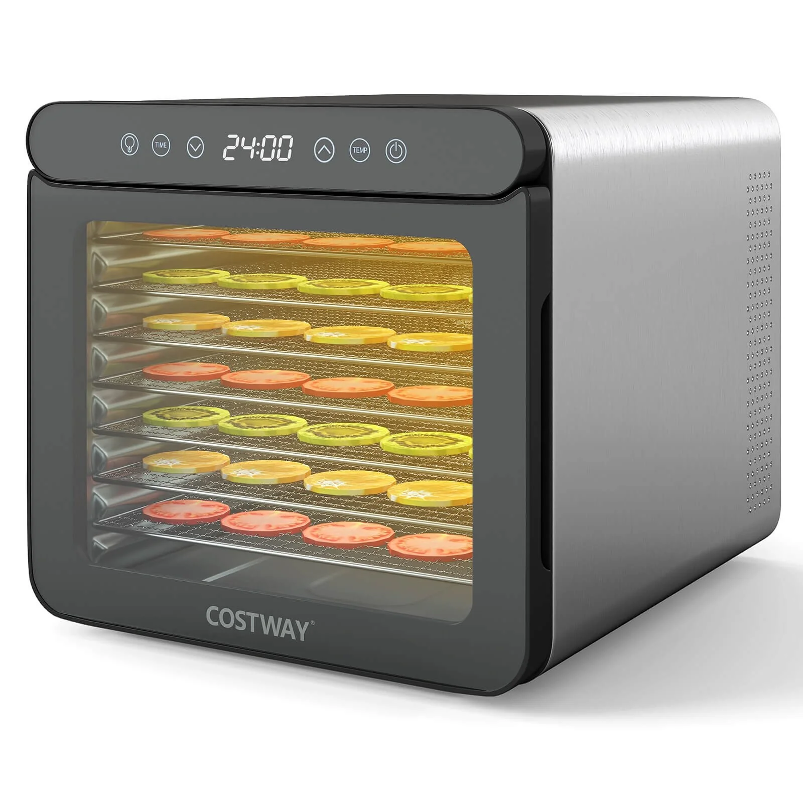 Costway Food Dehydrator 7 Stainless Steel Trays Dryer with 1-24H Timer - See Details